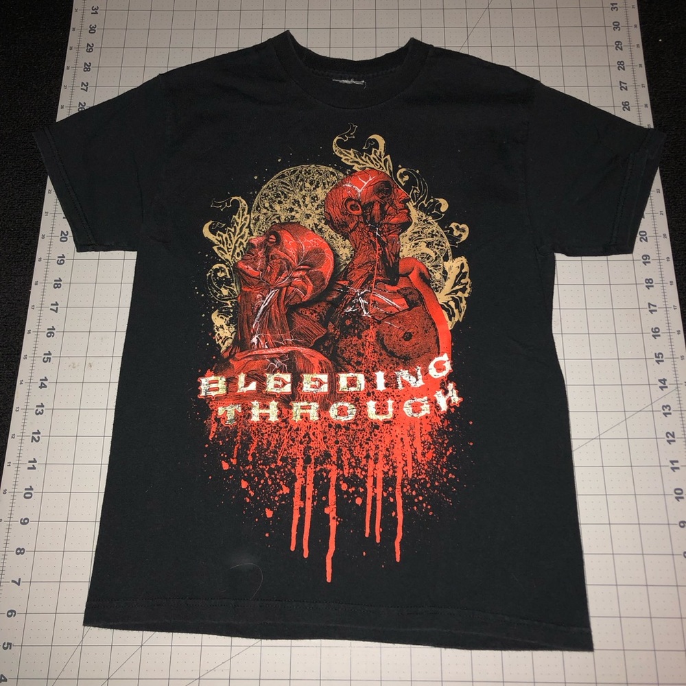 RARE. Bleeding Through (band). Size youth small. Black. Short sleeve shirt.